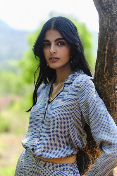 Lakeside Crop Coord - Indigo